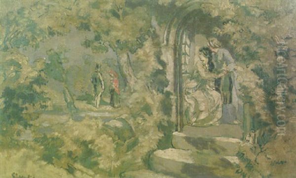 Figures In A Garden - view 1