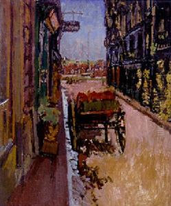 Rue St. Jean, Dieppe: The Handcart (or The Basket Shop) Rue St. Jean, Dieppe: The Handcart (or The Basket Shop)