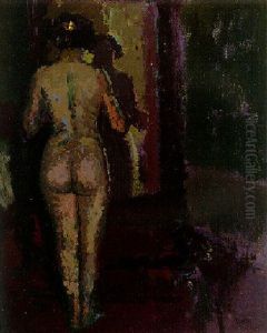 Nude At Mirror (sally) by Walter Richard Sickert