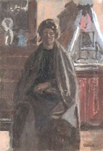 Seated Venetian Woman: Carolina Dell'aqua (dona In Casa) by Walter Richard Sickert