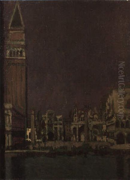 Le Palais Des Doges Au Crepuscule, Venice - view 1