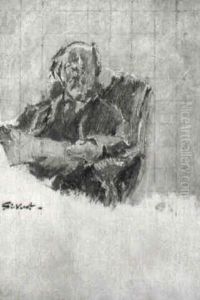 George Moore Reading A Newspaper