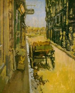 The Hand Cart, Or The Basket Shop, Rue St. Jacque, Dieppe by Walter Richard Sickert