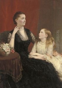 Portrait Of A Lady In A Black Dress Portrait Of A Lady In A Black Dress