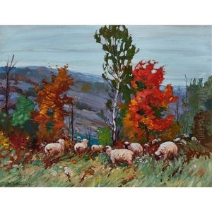 The Red Maple, Near Port Sidney, Muskoka by Herbert Sidney