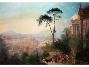 Phantastische Ansicht Mit Trojanischem Pferd by Herbert Sidney