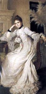 Portrait Of Mrs. Bacher by Herbert Sidney
