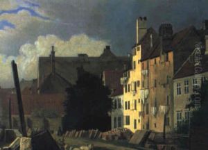 Parti Fra Marmorpladsen I Kobenhavn 1839 by Frederik Hansen Sidring