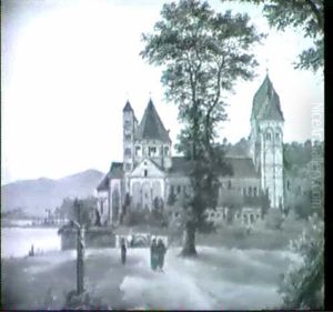 Blick Auf Die Klosterkirche Maria Laach by Frederik Hansen Sidring