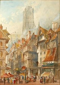 A Street In Old Rouen by Paul Braddon