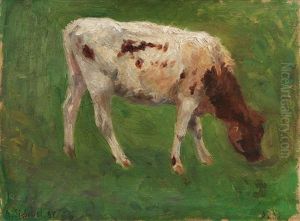 Grazing Calf by Arthur Siebelist