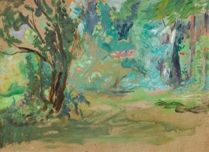 Study Of A Park by Arthur Siebelist