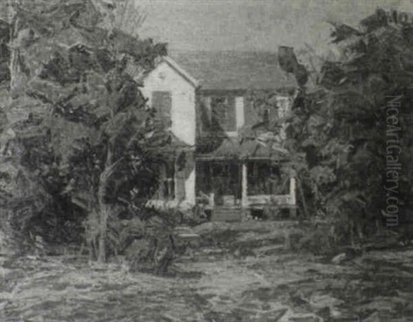 Bucks County Landscape With White House - view 1
