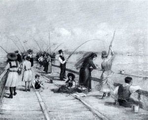 Summer Afternoon At Chesapeake Bay by Edward Selmar Siebert