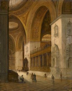Das Innere Von San Marco In Venedig by August Siegen