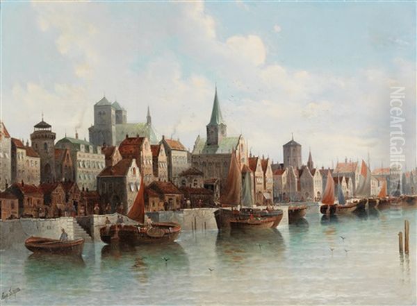 View Of A Dutch Port - view 1