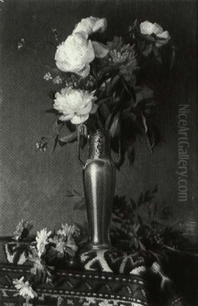 Still Life Of Peonies In An Oriental Vase - view 1