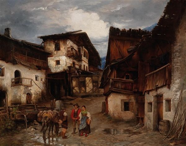 Tyrolean Village Scene - view 1