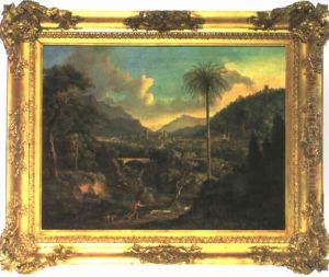 Blick Auf Eine Italienische Stadt by August Siegert