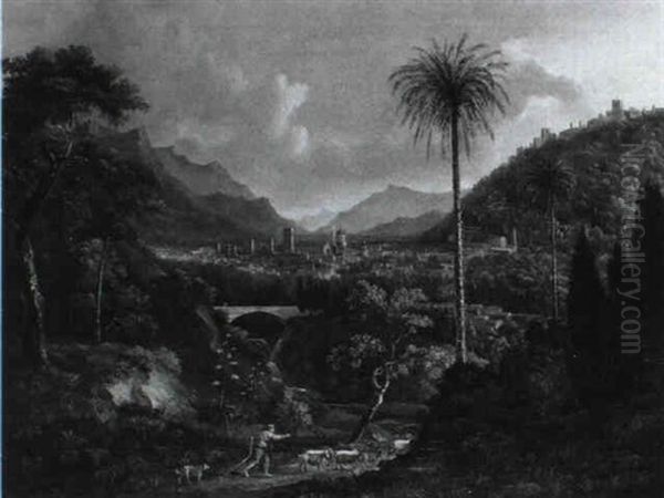 Sudliche Von Bergen Umgebene Stadt - view 1