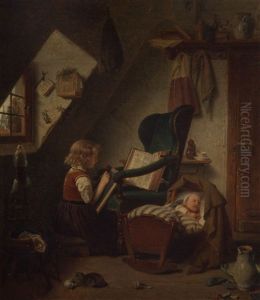 The Writing Lesson by August Friedrich Siegert