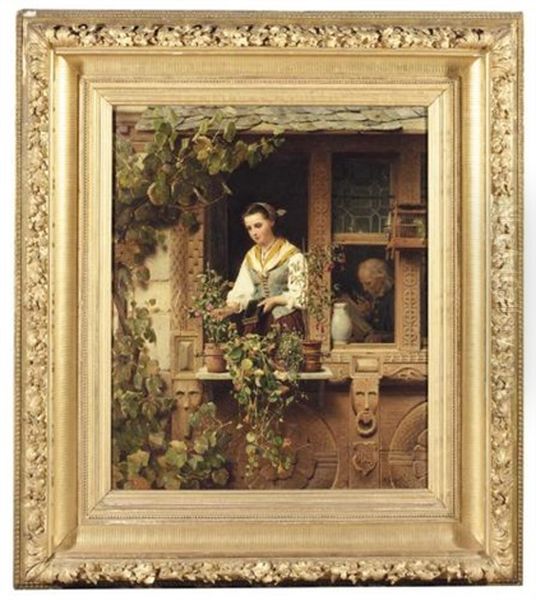Tending The Windowbox (bei Der Blumenpflege) - view 1