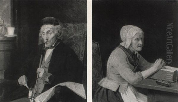 Portraits Of An Elderly Man And An Elderly Lady - view 1