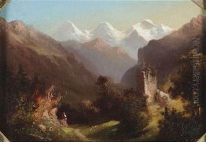 Blick Auf Eiger, Monch Und Jungfrau by Johann Jakob Siegmund