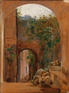 A Passage Through An Italian City by Hermann Carl Siegumfeldt