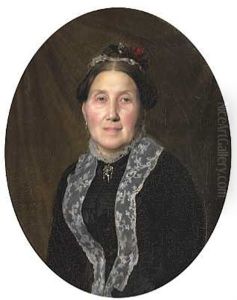 Portraet Af Baron Johan Christian Bille Brahe (+ Baronesse Caroline Vilhelmine Bille Brahe Fodt Moltke I Sort Kjole; Pair)