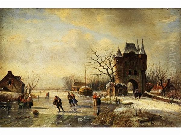 Eisvergnugen In Polderlandschaft - view 1