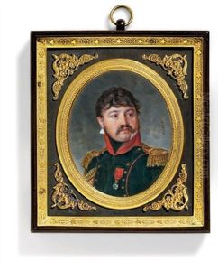 Count Jean-baptiste Juvenal Corbineau In Military Uniform by Francois Joseph Juste Sieurac