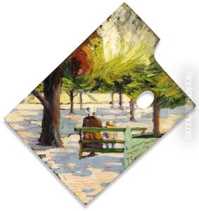 Palette, Aux Tuileries by Paul Signac
