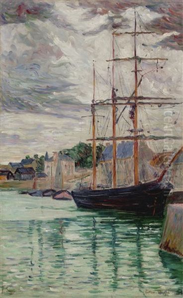 Port-en-bessin, Le Trois-mats A Quai - view 1