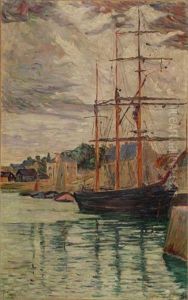 Voilier A Quai, Port-en-bessin by Paul Signac