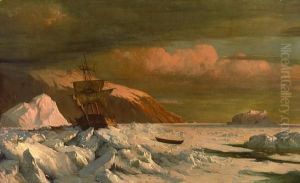 Ship Trapped In Pack Ice by William Bradford