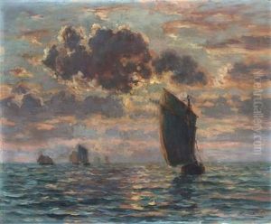 Sailing Boats by Charles Louis Eugene Signoret