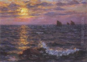 Marine Au Couchant by Charles Louis Eugene Signoret
