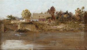 Paesaggio Sul Tevere by Giuseppe Signorini