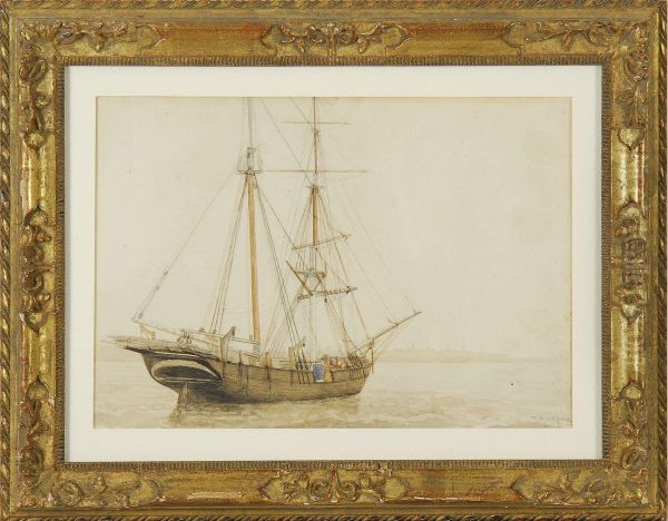 A Ship Moored Offshore - view 1