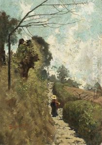 Nuvoloni. Stradina Per Settignano by Telemaco Signorini