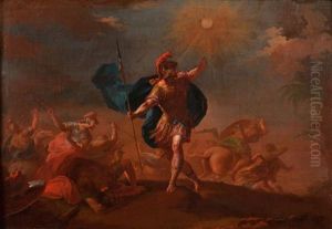 Le Miracle De L'arret Du Soleil Par Josue Pendant La Bataille Contre Les Amoreens by Franz Sigrist