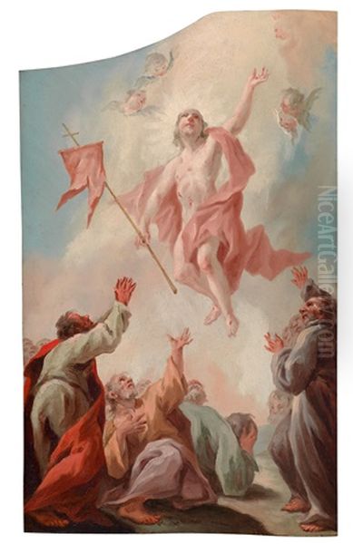 Ein Polyptichon Mit Der Anbetung Der Hirten, Der Beweinung Christi, Der Auferstehung Und Christi Himmelfahrt - view 1