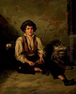 Chaval Comiendo by Joaquin Siguenza
