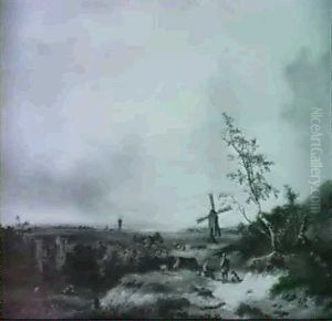 Figures In A Landscape by Ferdinand Hendrik Sijpkens
