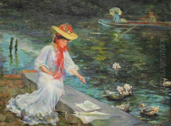Lady With Umbrella - view 1