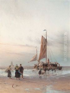 Fangsten Bargas (taking In The Harvest) by Herman Gustav af Sillen