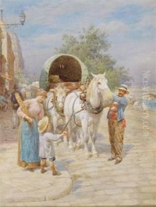 Lunch-time, Quai De La Gare, Paris by Basil Bradley