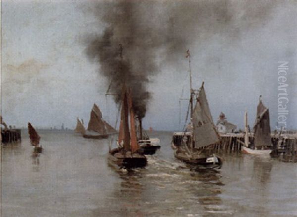 Kustlandskap Med Segelfartyg - view 1