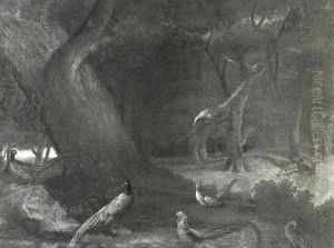 Numerous Species On Pheasant In A Landscape by James Sillett